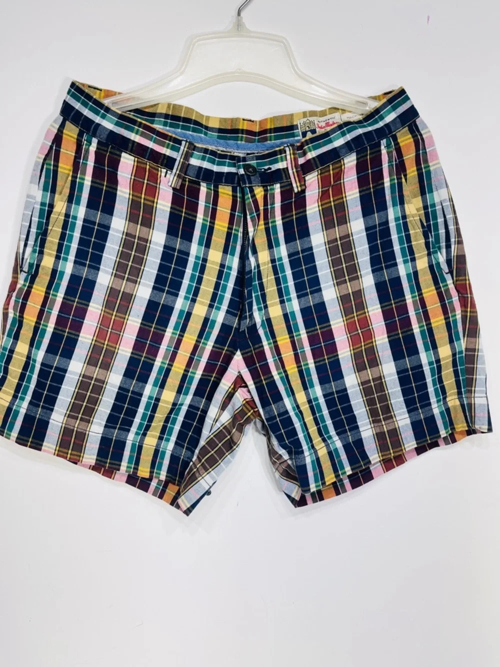 Vintage India Madres Ralph Lauren Men's Multicolor Plaid Shorts 31